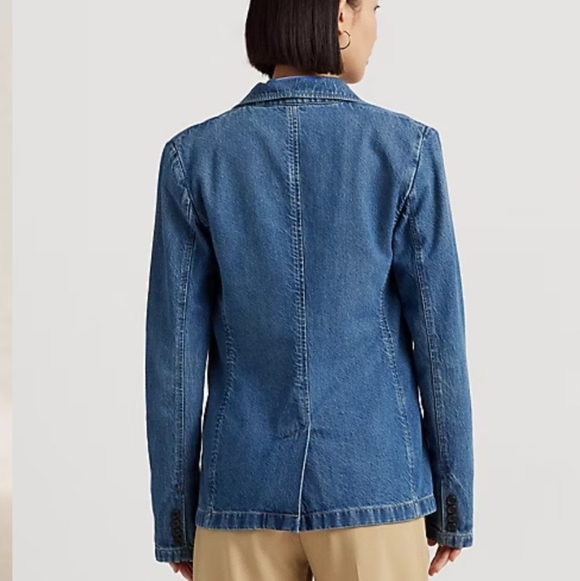 Lauren Ralph Lauren Denim Blazer, Size 12P, Excellent Condition - Picture 5 of 16